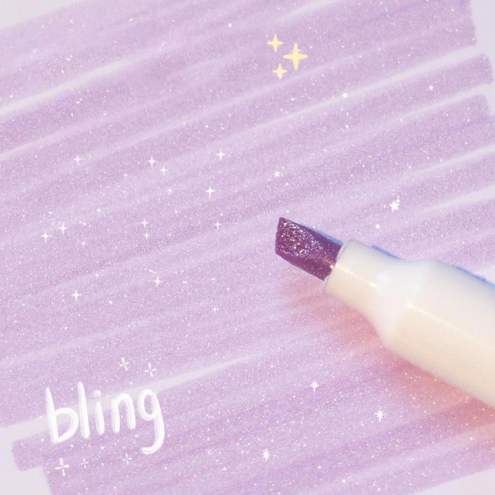5PCS Plastic Draw Doodle Pens High Gloss Marking Pen Durable Glitter Highlighters  Students Gift
