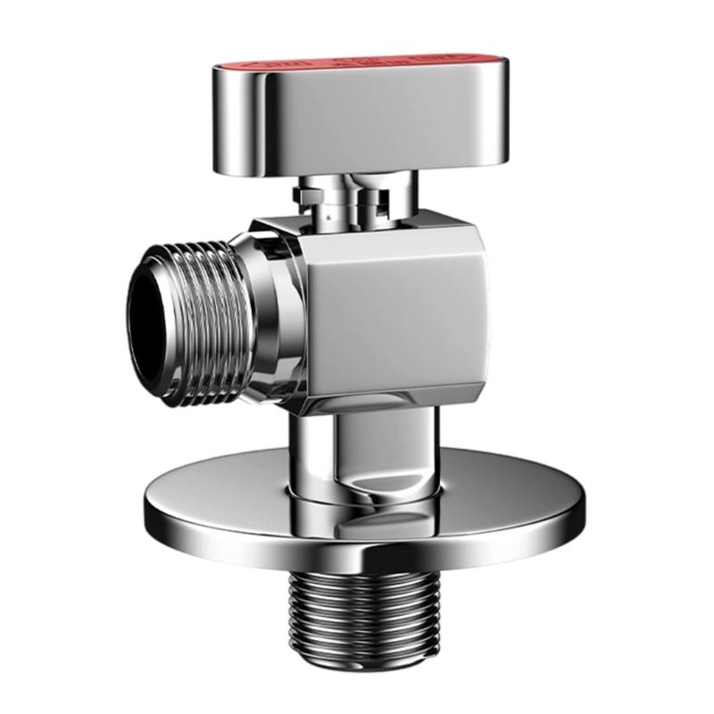 Brass Stop Valves for Kitchen Bathroom Use 1/2Inch Inlet and Outlet 1/4 Turn With Adapter for Hot and Cold Water Use