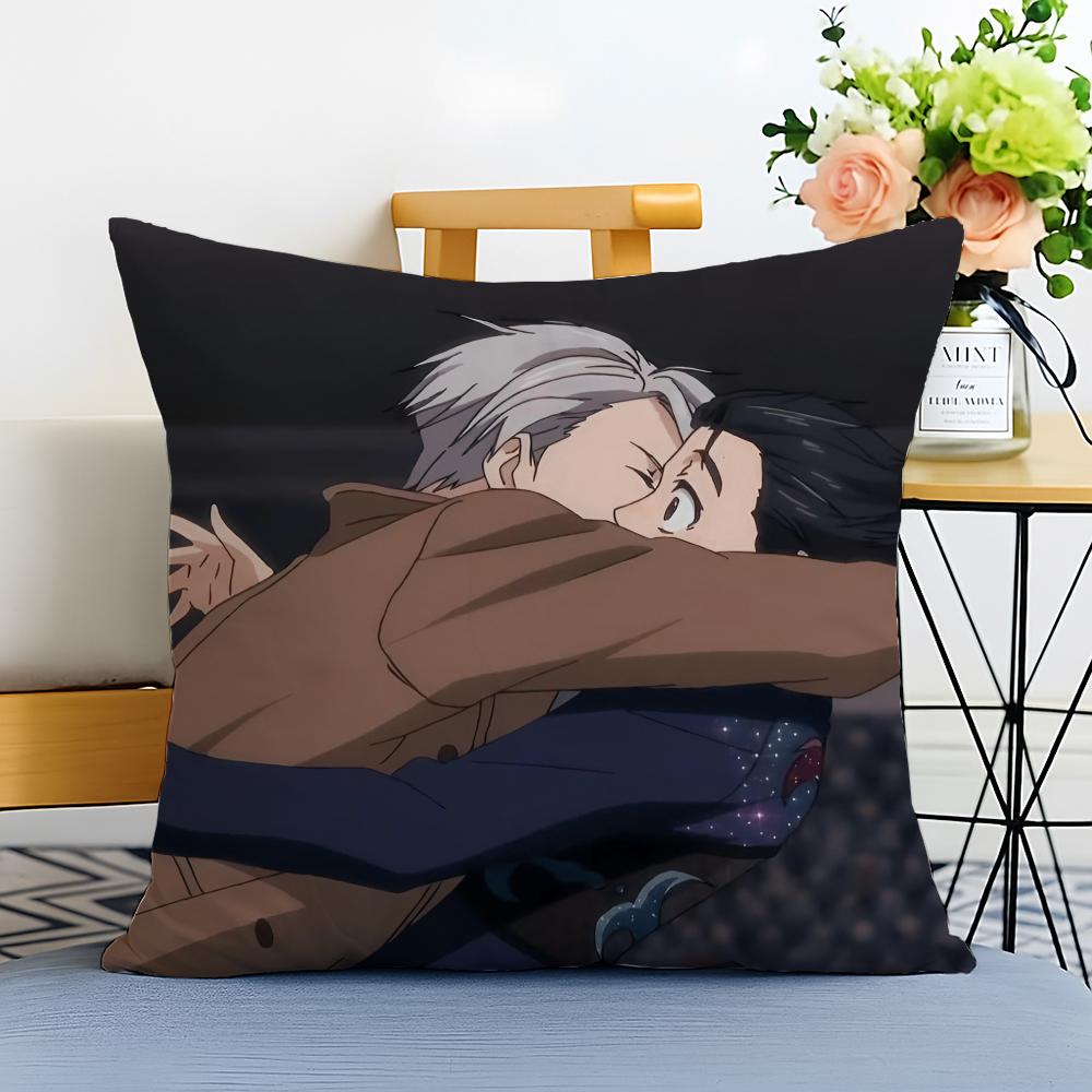 Yuri on Ice Cushion Cover Washable Linen comfort Soft  for Sofa Bed Cozy Home Room Decor