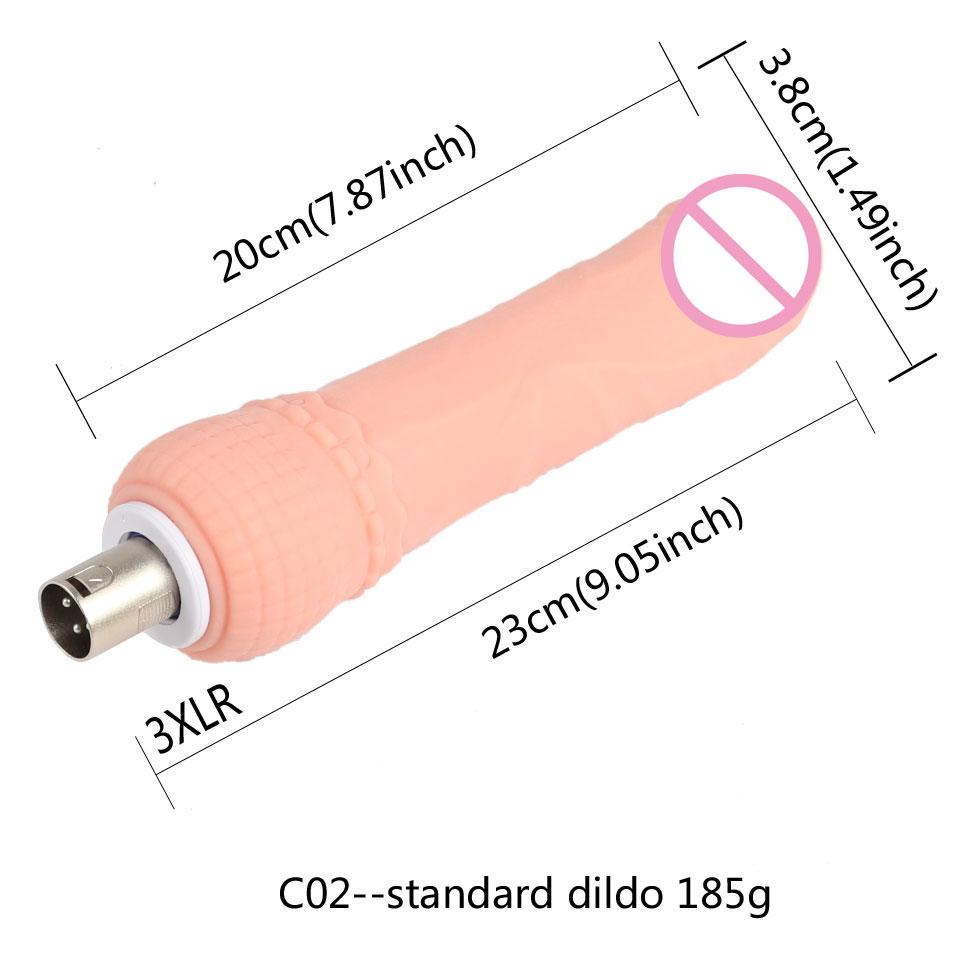 FREDORCH Sex Machine Attachment 3XLR 3PRONG Attachment Dildo For Women and Men Sex Masturbation Love Machine Dildo Sex Toys