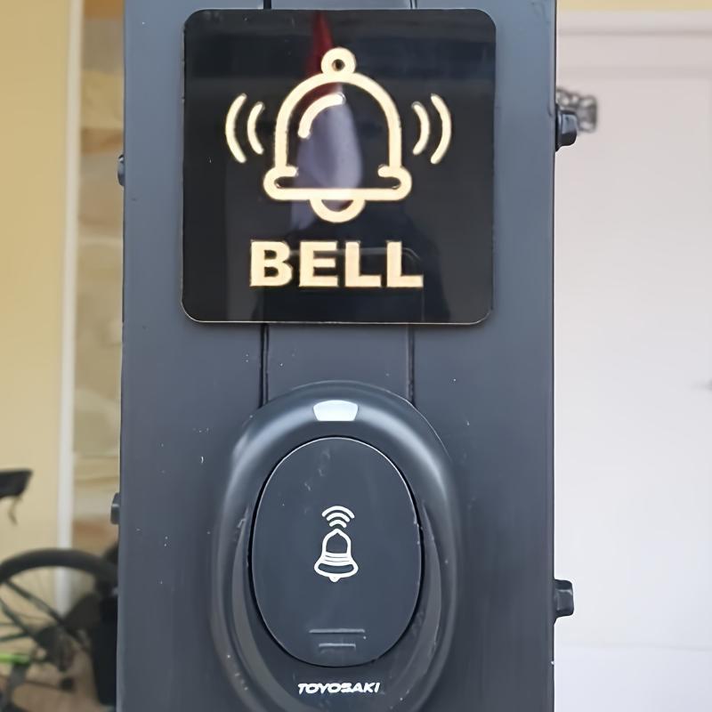 2 Pezzi Divertente Segno Acrilico "Si Prega di Suonare il Campanello" Impermeabile Decorazione Parete Porta per Negozio Caffetteria Ingresso Vendita al Dettaglio