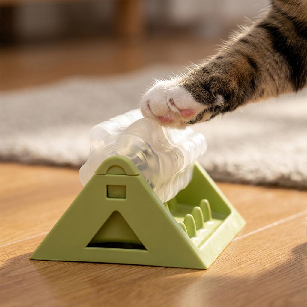 Interactive Rotating Slow Feeder Toy For Dogs & Cats – IQ Training & Puzzle  Dispenser