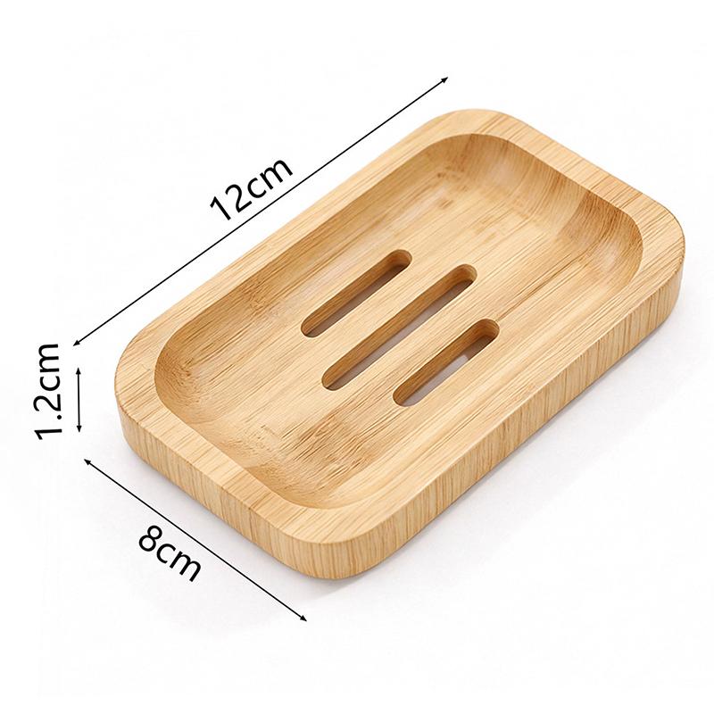 Bamboo Case Tray Wooden Prevent Mildew Drain Soap Box Natural Bamboo Dishes Bath Soap Holder Container Bathroom Washroom Tools