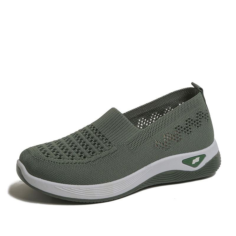 Baskets Slip-On Respirantes pour Femmes Chaussures de Marche Légères Décontractées à Bout Rond Baskets Confortables