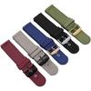 Nylon canvas strap compatible with Tissot Speedy and Casio watches (19/20/21/22/23/24mm, blue/bla...