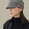 VA Studded Herringbone Slim Newsboy Cap Black