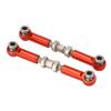 2PCS RC Steering Link Rod Servo Pull Linkage Arm Aluminium Alloy RC Car Parts for MJX 14210 14209 16208 16209 1 14 Red