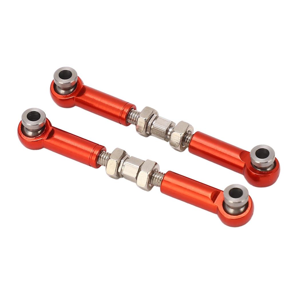 2PCS RC Steering Link Rod Servo Pull Linkage Arm Aluminium Alloy RC Car Parts for MJX 14210 14209 16208 16209 1 14 Red
