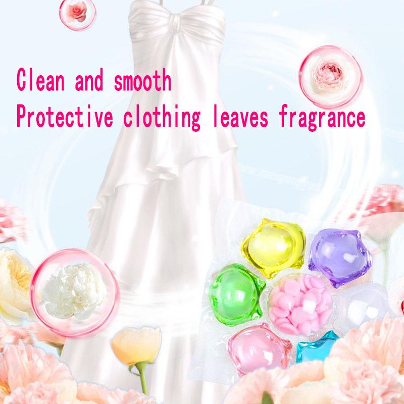 30/50Pcs Laundry Gel Beads 7 in 1 Fragrance Multi-purpose Strong Detergent Fragrance  Laundry Long-lasting Scent Gentle Odor