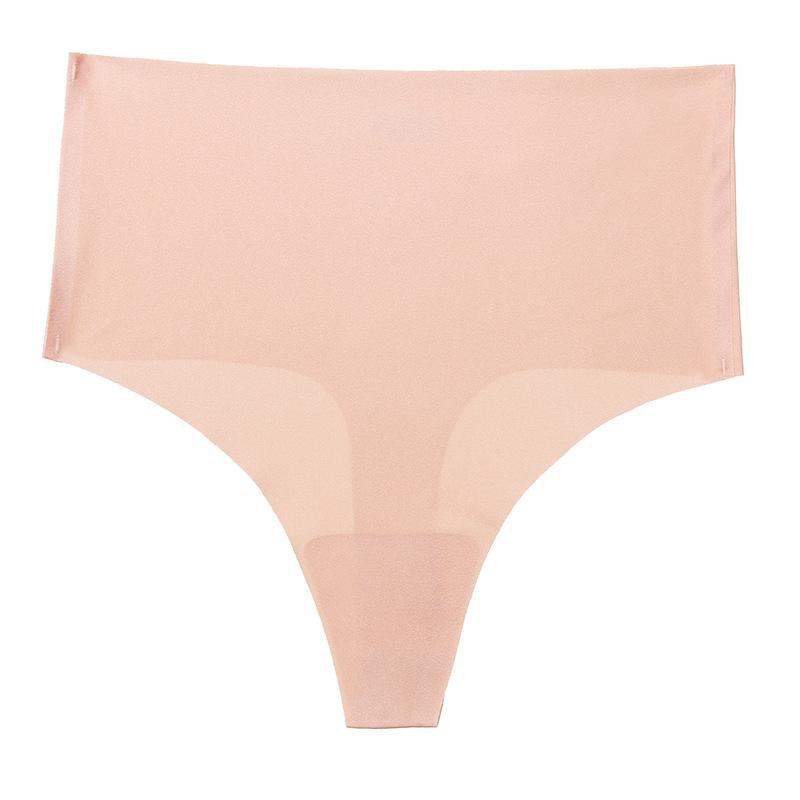 High Waist Sports Anti-clip Buttocks Sexy Women's Panties Seamless Ice Silk T-shaped Yoga Quick-drying Girl Thong
