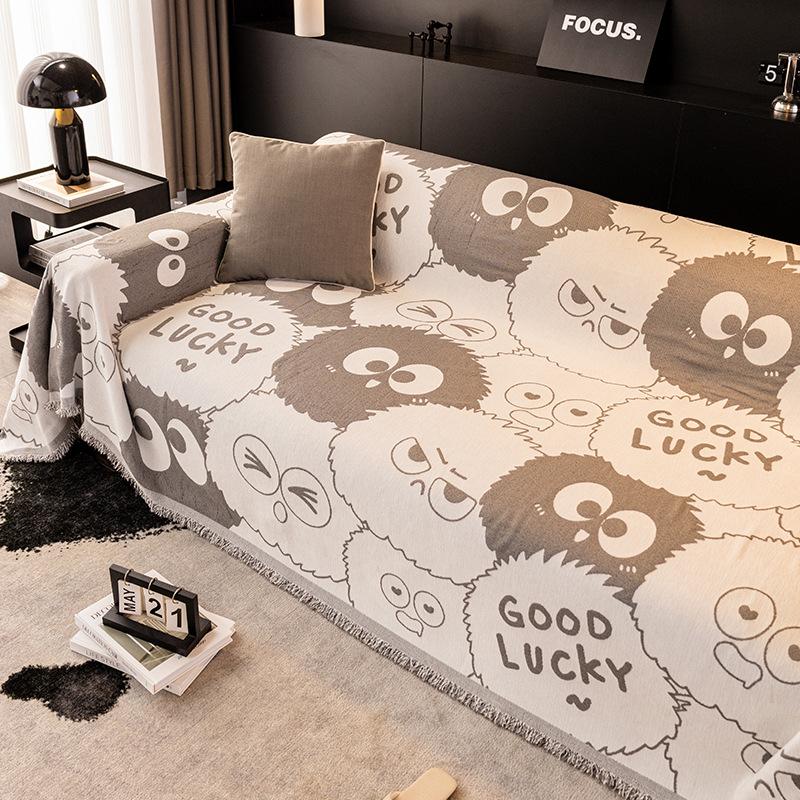 Chenille Sofa Cover Cloth Dustproof Sofa Towel Cartoon Sofa Cushion Sofa Cover One-Piece Sofa Cover Towel