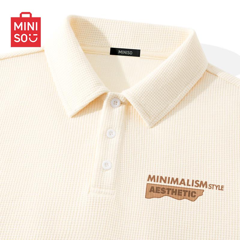 Мужская вафельная рубашка-поло MINISO XL