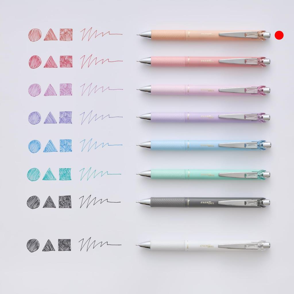 PENTEL EnerGel Kohare Gel Ink Ballpoint Limited Sunny 10 Pens 0.5mm Pen, Edition, Orange, (BLN75KH-F4(10))