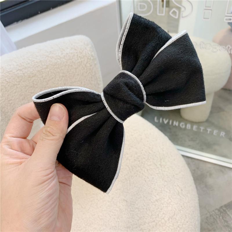 Korean Summer Satin Bow Hair Clip – Large Ribbon Top Clip for Women