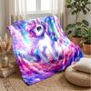 Rainbow Mane Unicorn Among Roses Theme blanket Lightweight Warm Flannel Blanket Decorative Throw Blanket for Home Decoration