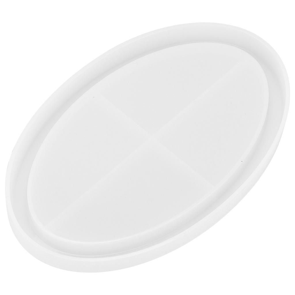 Epoxy Resin Casting Fruit Tray Mold Silicone Decorative Tray Plate DIY Mold AccessoryOval Smooth Tray Mould