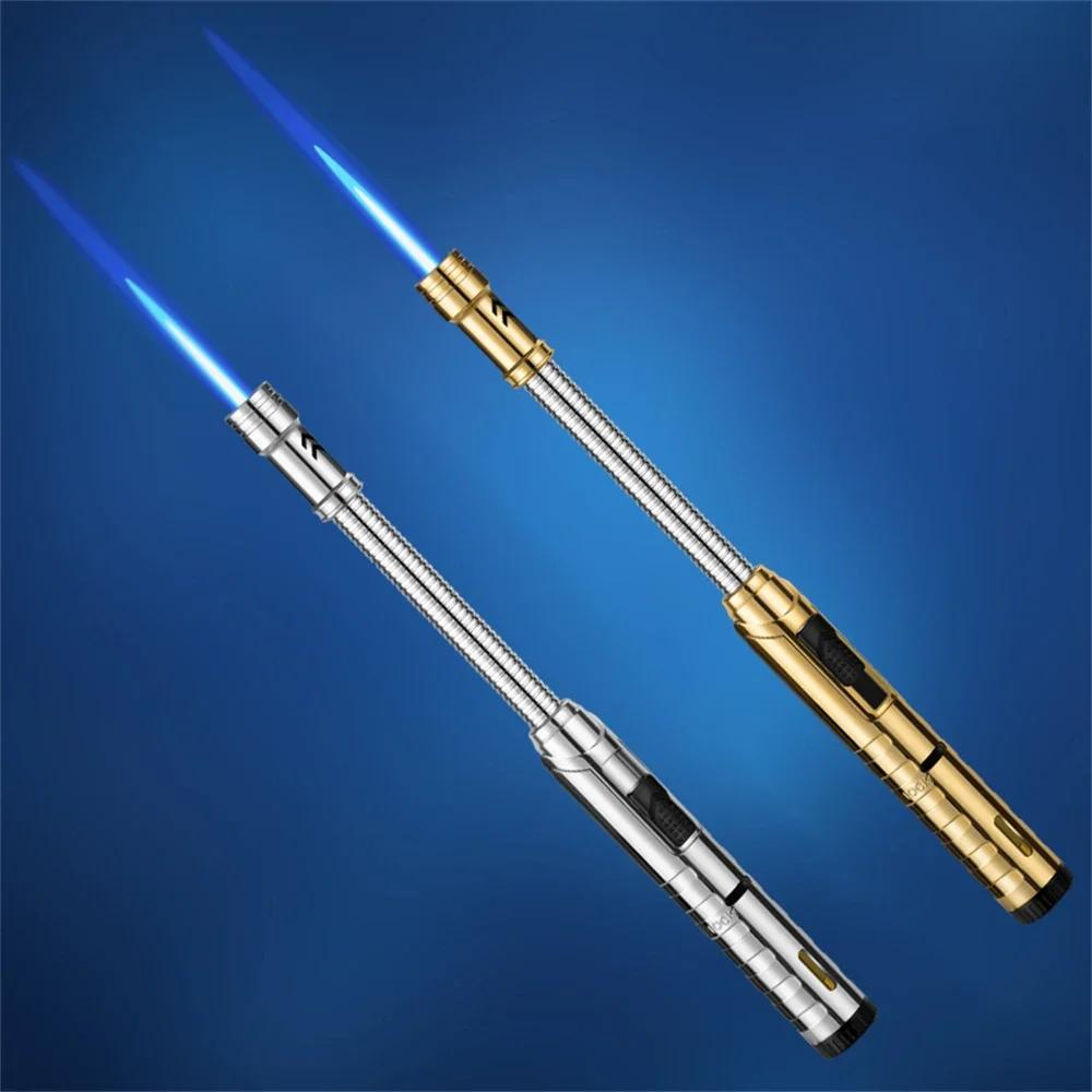 Hose 2pcs Kitchen Gas Lighter Bendable Candle Gas Stove Cigar Lighter Windproof Butane Welding Gun Outdoor BBQ Ignition Tool
