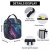 Blue Purple Gilded Luxury Gold Marble Insulated Lunch Bag for Women Cooler Thermal Food Box Tote Portable Lunch Boxes Container