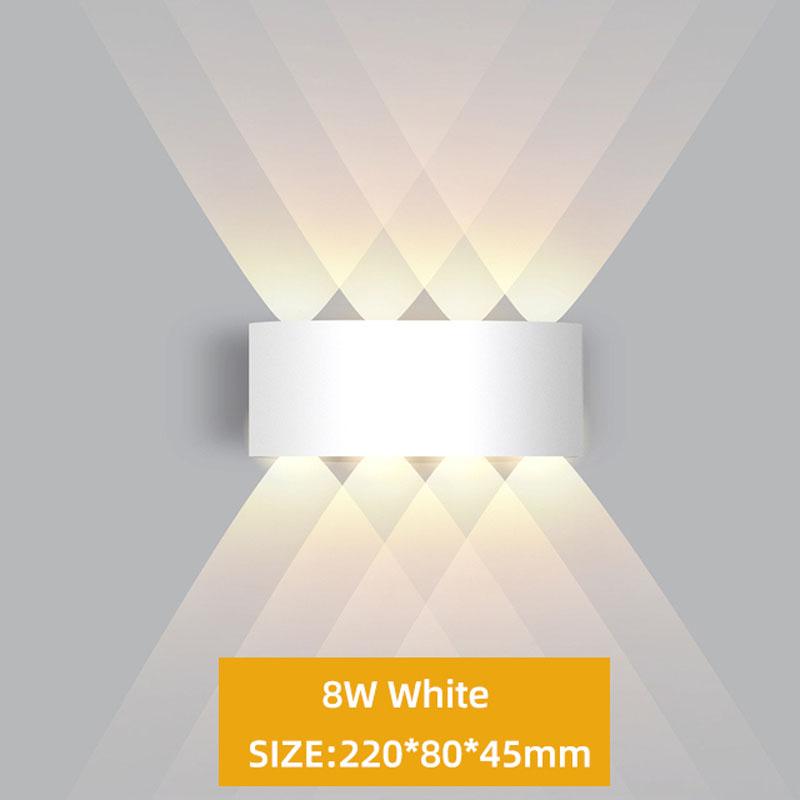 Aluminum LED Wall Lamp Waterproof IP65 Outdoor Garden Lights 2-12W Interior Wall Light for Room Decor Pathway Street Lighting