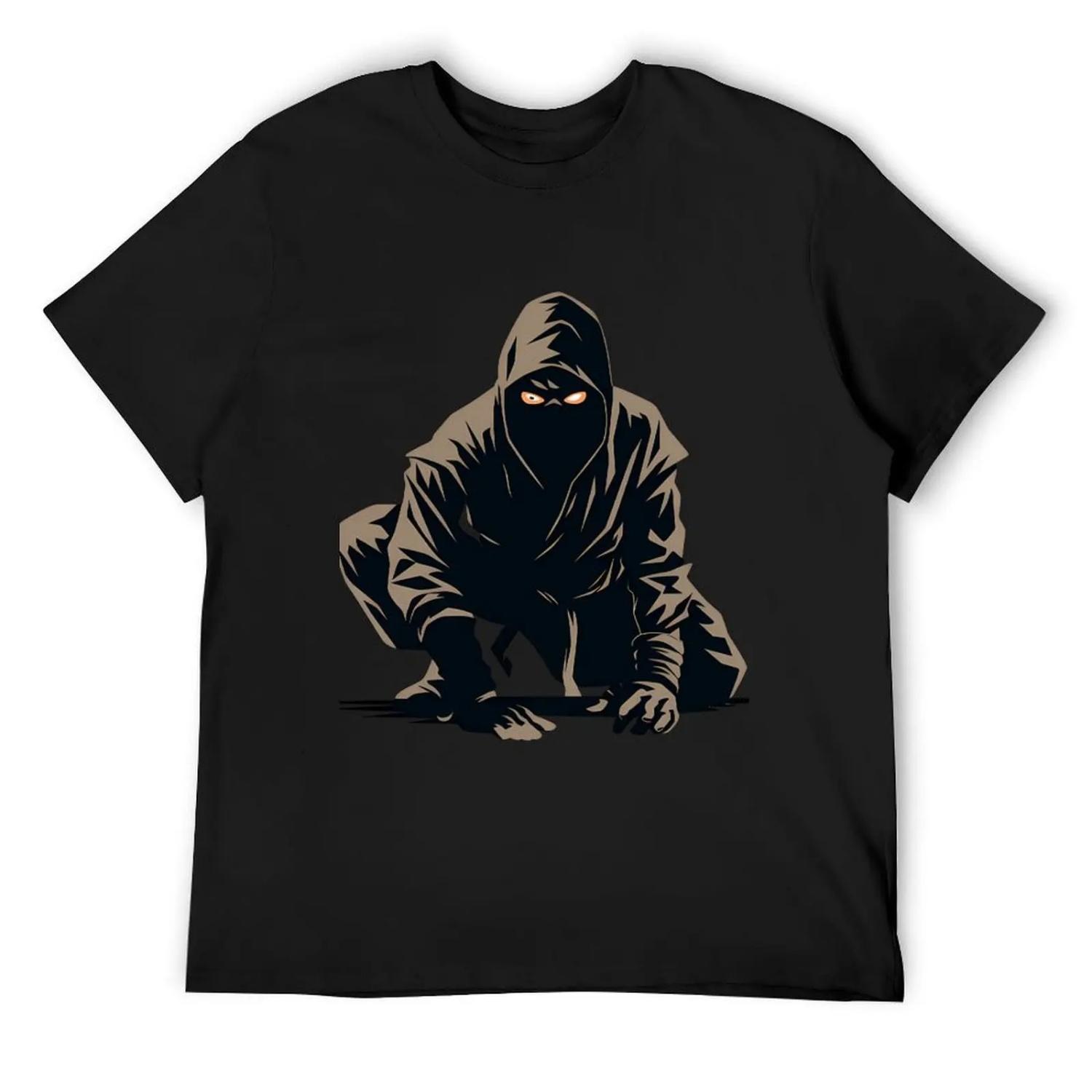 

Crouching Ninja in Dark Hood #winter #clothes T-Shirt XXXXXL чорний