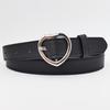 Simple New Love Alloy Pin Buckle Women's Belt Glossy Versatile Clothing Decoration PU Belt