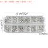 DIY Glamour Nail Decoration 12 Grids Gothic Punk Retro Metal Nail Jewellery 3D Gold Silver Nail Rhinestone Accessories