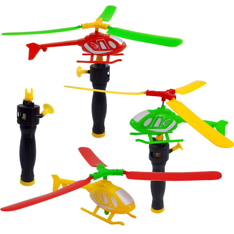 Классическая уличная игра Ручка Веревка-леска Вертолет Веревка для запуска Взлет Маленький самолет Интерактивные развивающие игрушки Подарок для детей Onesize