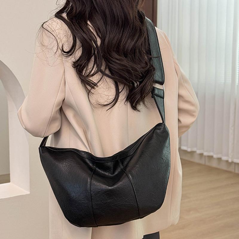 Yogodlns Vintage Crossbody Bags for Women Large Capacity Luxury Handbags Solid Soft Shoulder Bags Female Casual Travel Hobos Bag