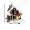 2 Pieces Lighted Christmas Village Figurine Resin Table Centerpiece for Desk