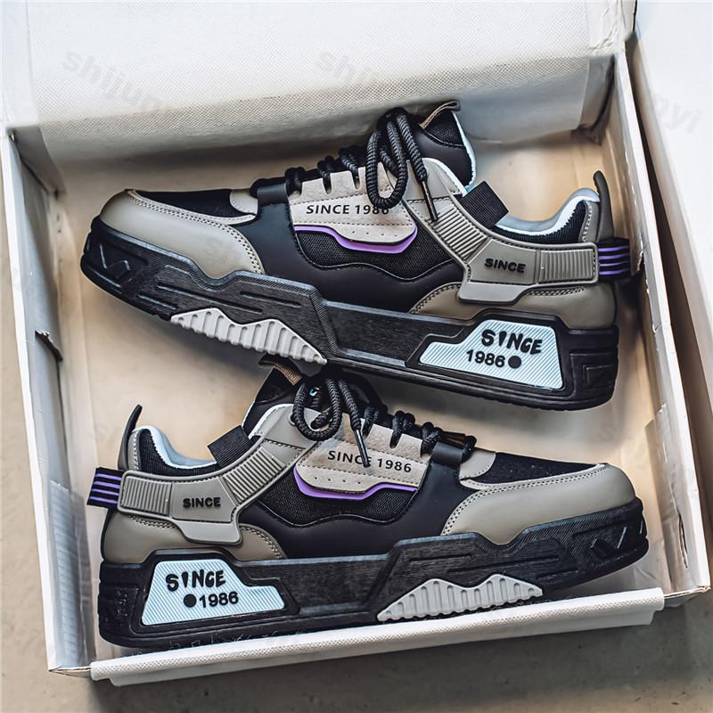 Mode Herren Freizeitschuhe 2025 Frühling Kleine Weiße Rutschfeste Schuhe Mesh Atmungsaktiv Modetrend Outdoor Sport Freizeit Plateau-Sneakers