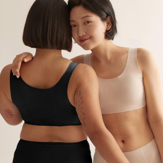 Skinny Five Sheer Bra & Panties Organic Special Set (Skin Set/Black Set)