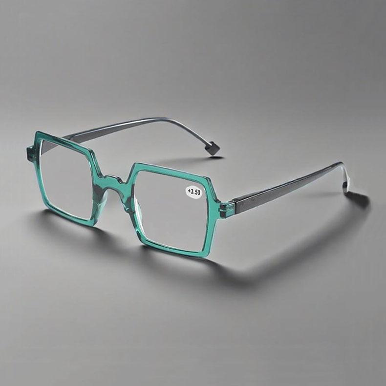 

Квадратная оправа для очков для чтения при пресбиопии, классическая модная оправа для очков с диоптриями 0 +1.5 +2.0 +2.5, женская, мужская 4 очистить зеленый
