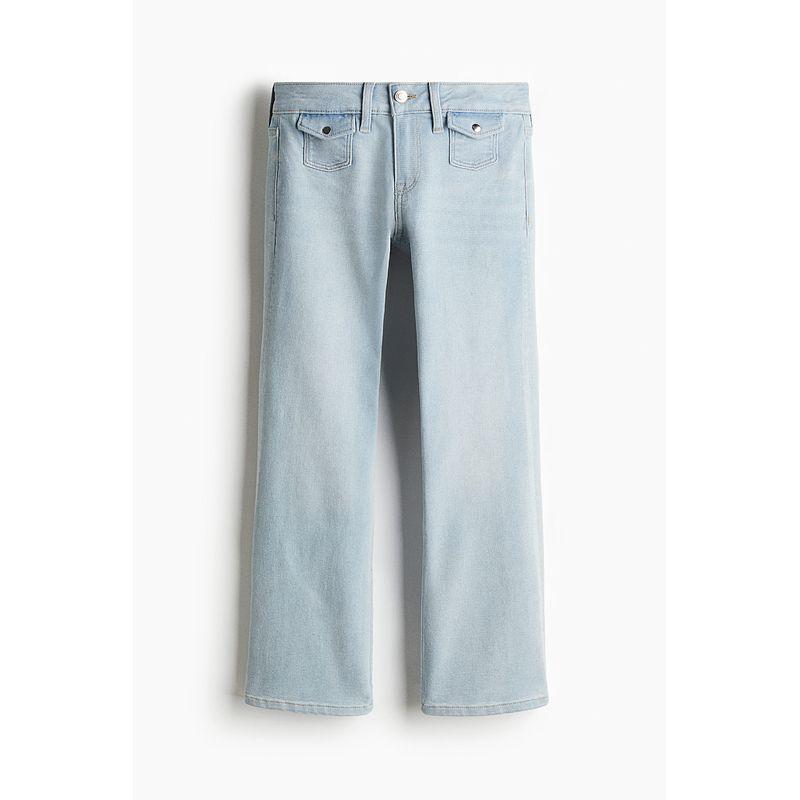 

HM Women s Jeans 2025 Fall New Fashion Casual Elegant Low Waist Bootcut Pants 1263677 Light denim blue 155/64(34)