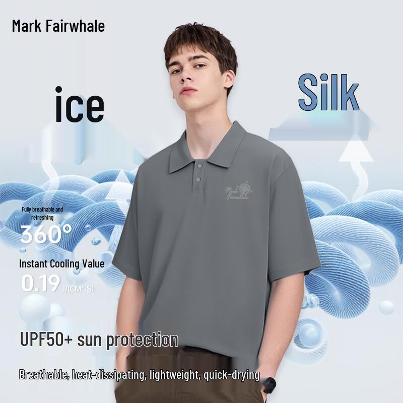 

Mark Fairwhale Men s Ice Silk Short Sleeve Polo Shirt 3XL