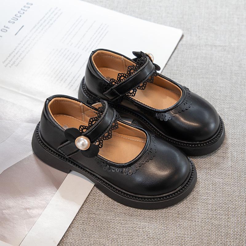 Student girls shoes children's princess small leather shoes 2025 spring and autumn baby Mary shows soft-soled single shoes non-slip and odor