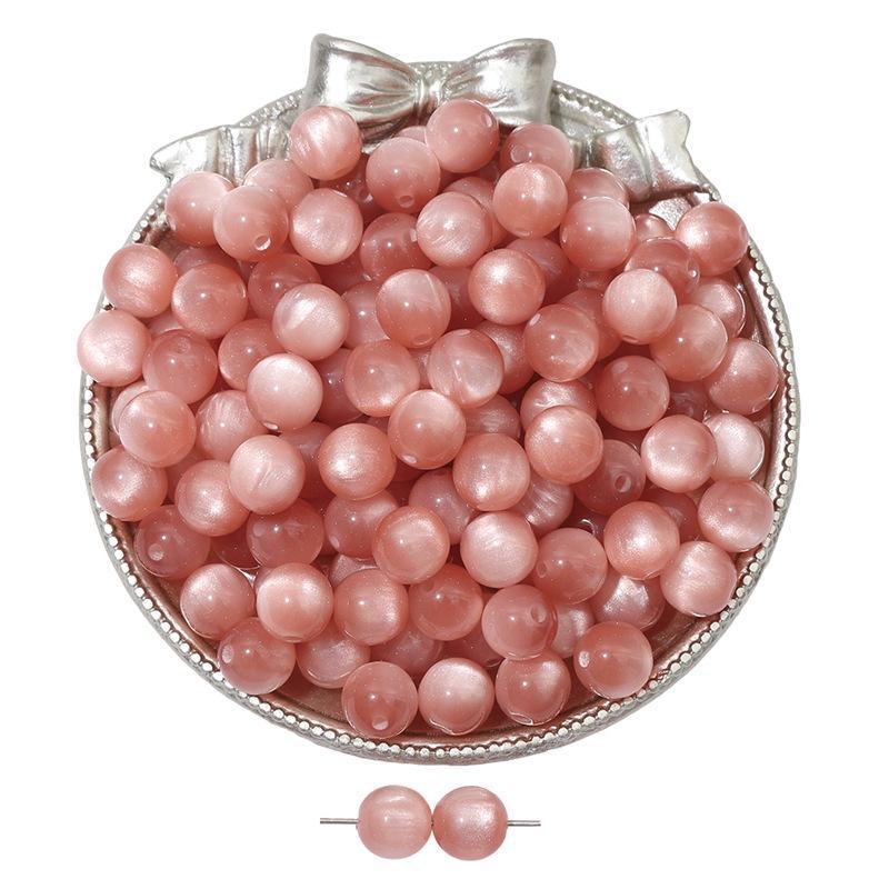 Resin Cat's Eye Beads for DIY Jewelry: Round Loose Beads for Bracelets and Necklaces