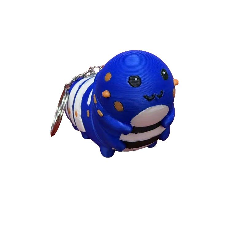 

Detachable Tactical Helmet Game Peripheral, Creative 3D Printed Caterpillar Figure Pendant, Cute Desk Decor Gift for Gamers