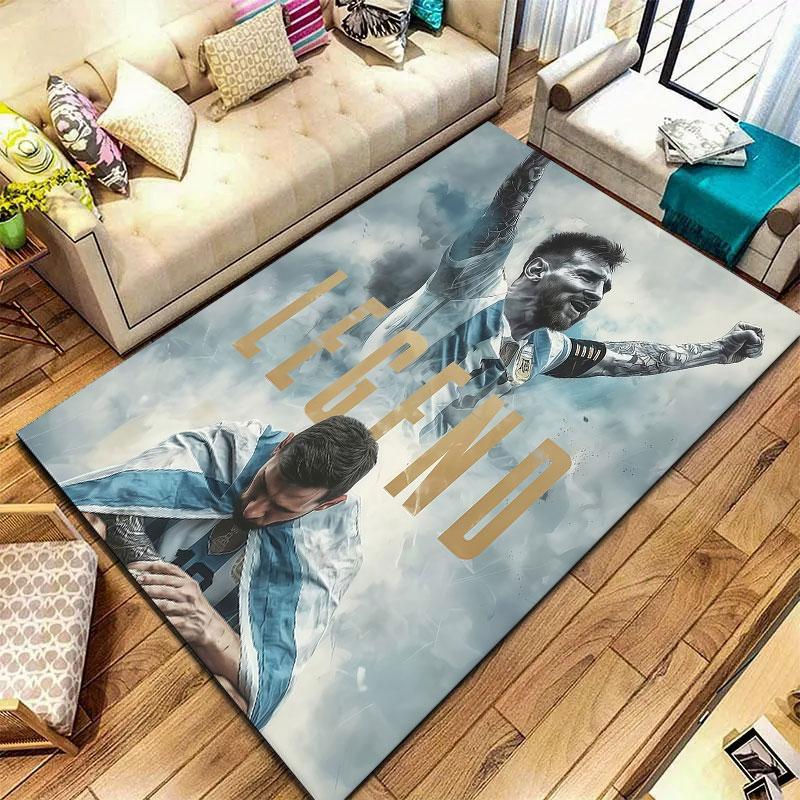 Leo Messi Carpet Rug for Living Room Bedroom Home Sofa Decoration,Kids play Non-slip Floor Mat