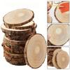 10/15/20pcs 11.94-13.97cm Unfinished Wood Slices for Centerpieces Round Wood Trays with Bark Wooden Cookie Rings Craft Christmas