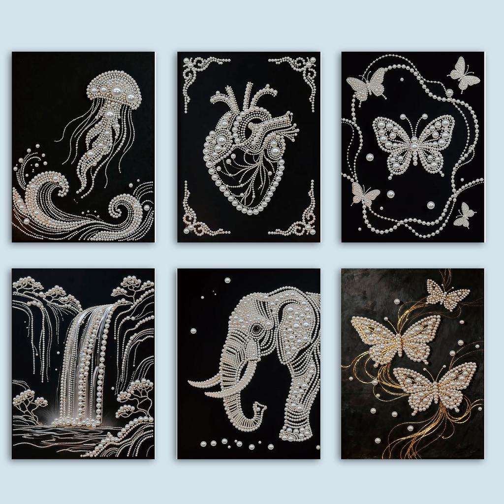 DIY Pearl Painting Kit for Adults/Beginners Gift Home Decor Pearl Gem Paintings Picture Arts Craft With Frame 30x40cm