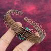 Copper Chrysocolla Gemstone Cuff Bracelet Copper Wire Wrapped Adjustable Bangle