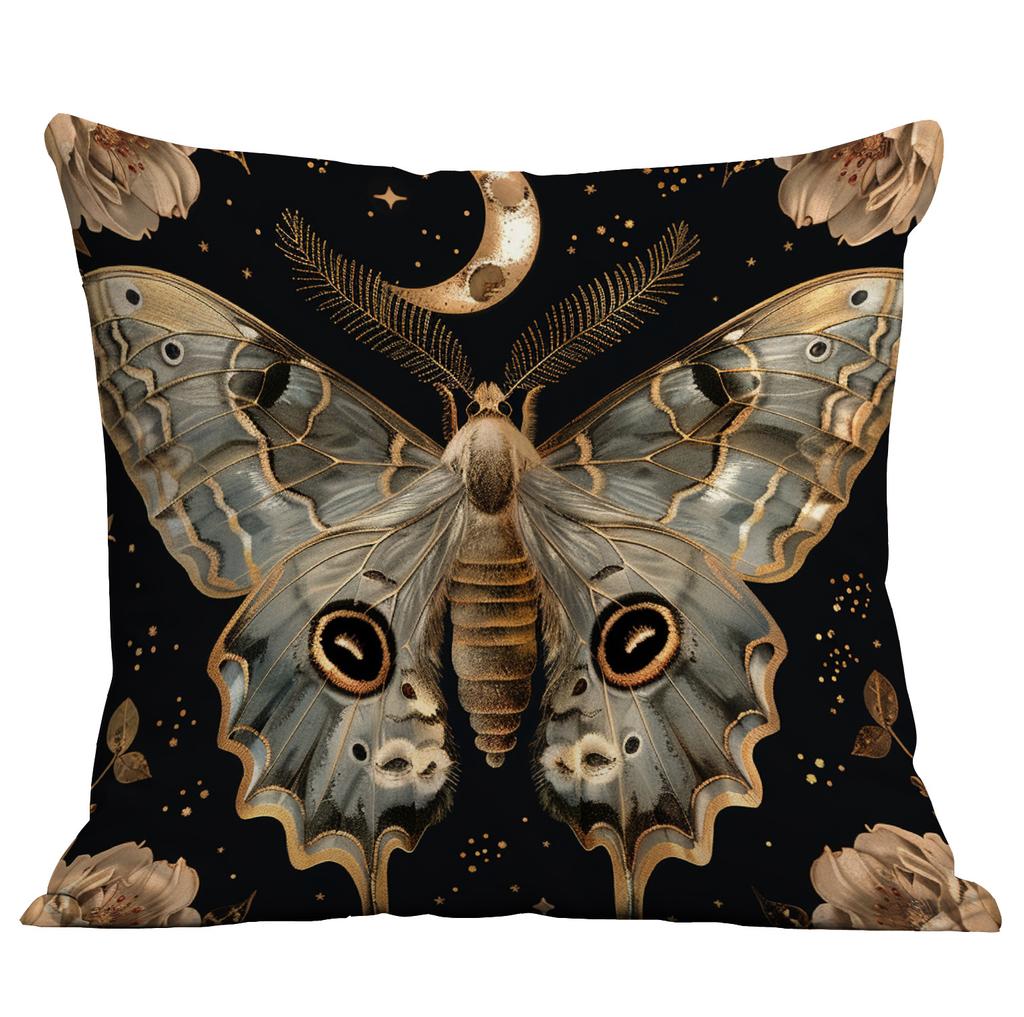 New Imitation 3d Butterfly Printed Pillowcase Retro Home Sofa Cushion Pillowcase Decoration
