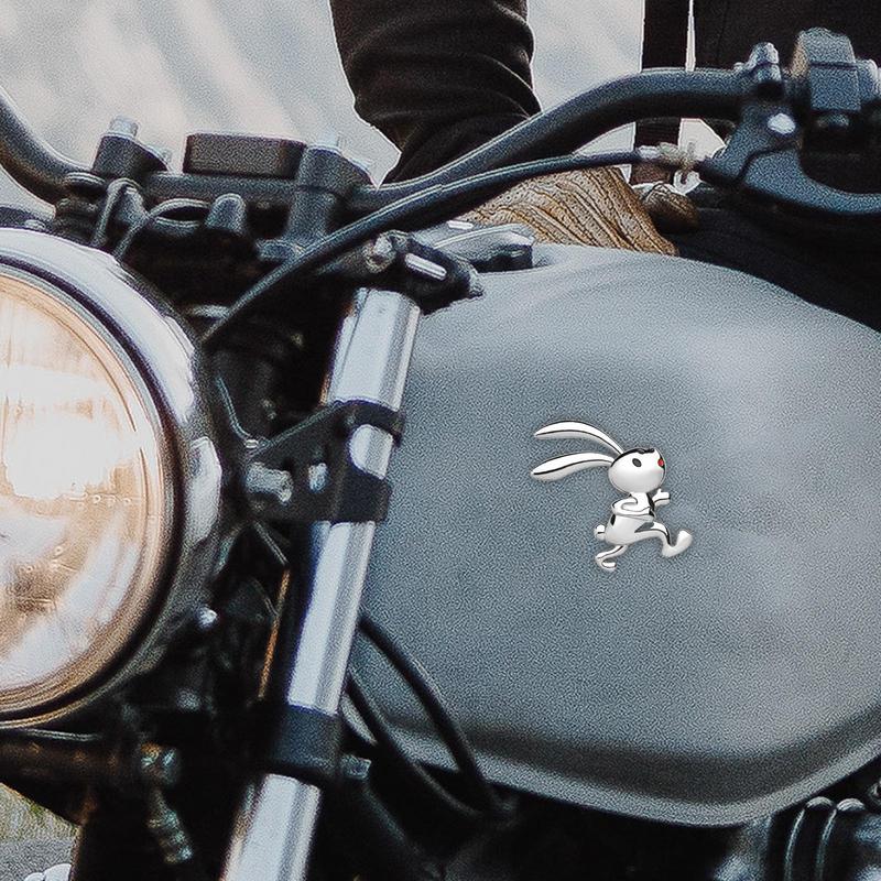 Car Bunny Bumper Sticker Cute Auto Animal Adhesive Decoration Car Side Rear Trunk Emblem Rabbit Stickers for Hood Door Auto Body