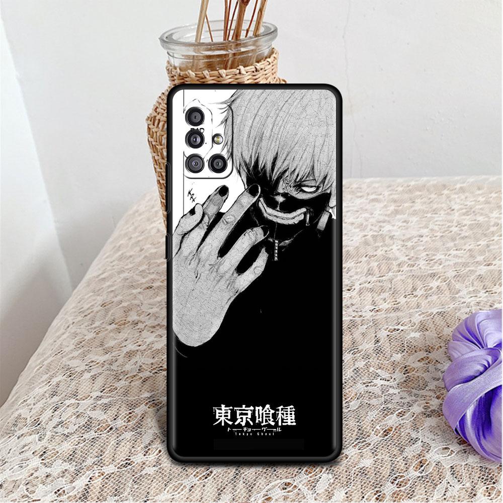 Pouzdro pro Samsung Galaxy A52 A12 A51 A32 A71 A21s A22 A11 A02s A03 A23 A13 A53 A41 A31 A72 Měkký Kryt na Telefon Tokyo Ghoul Anime Sac
