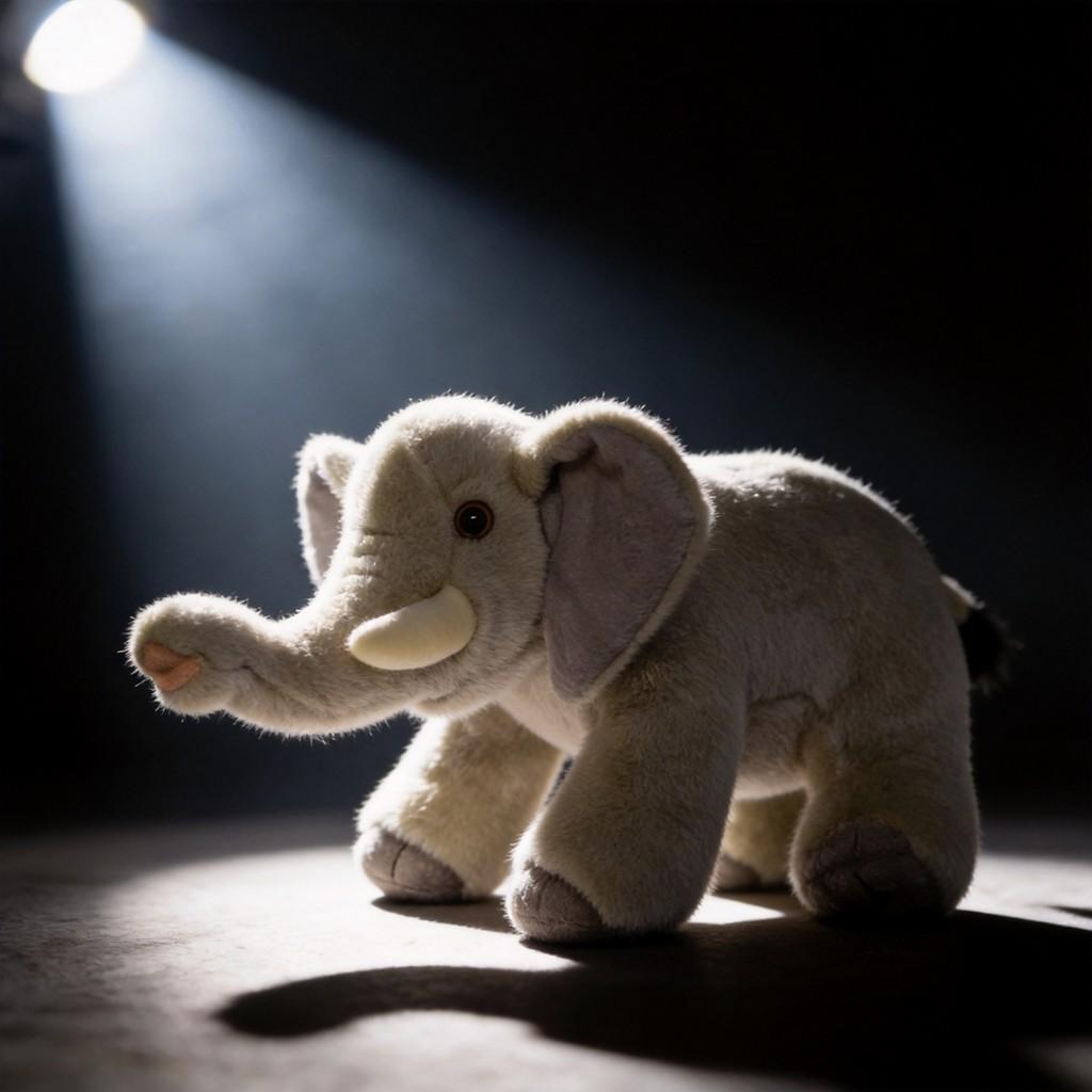 Cute Gray Elephant Plush Toy With Short Velvet Fur For Kids Birthday Gift