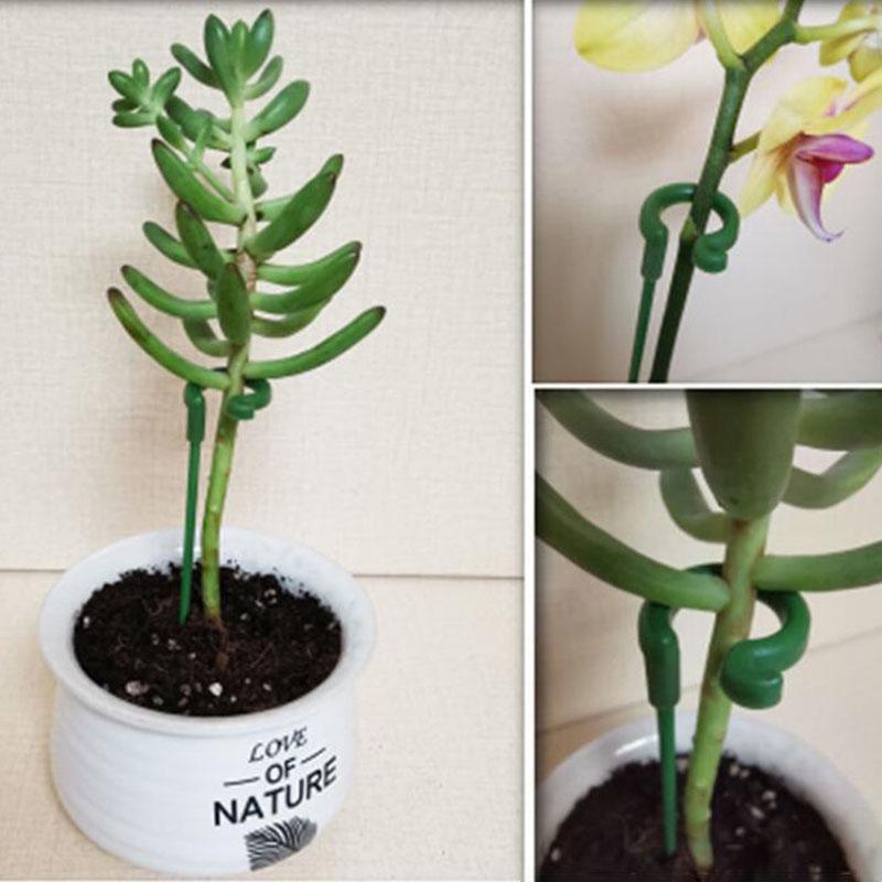 5pcs 37cm 48cm Plastic Plant Supports Holder Bracket Flower Stand Climbing Fixed Protection Tool Garden Supplies For Orchid