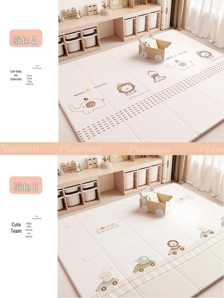 Thickened Foldable Baby Crawling Mat: Soft Foam Floor and Play Mat for Infants