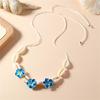 Handmade Ceramic Floral Shell Necklace Intricate Petal Designs Everyday Jewelry Accessory