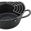 Wahei Freiz AR-6290 Tempura Pot, 22cm, Deep, IH Compatible, Gas, Iron, Deep-Fried Pot, Tempura, Both Hands, Made in Japan, Deep-Fried Pot