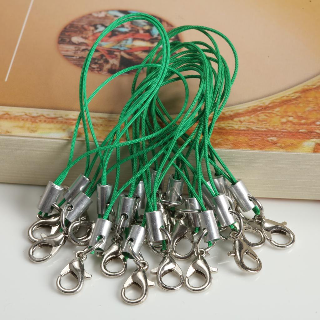 20/40pcs Colorful Lobster Clasp Rotating Lanyard Keychain Phone Charms for DIY Handmade Jewelry Pendant Accessories
